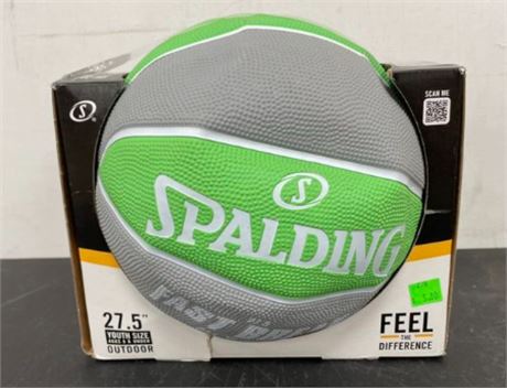 Spalding Fast Break All Surface Green/Silver Basketball 27.5