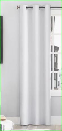 (2) Sun Zero Cyrus Thermal Blackout  Curtain Panel, 40x96, White