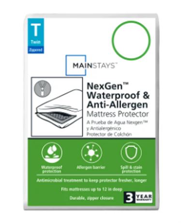 Mainstays NexGen Waterproof Anti-Allergen Mattress Protector, TWIN