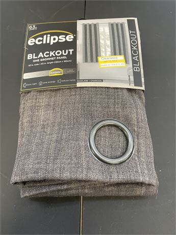 1pc 52"x63" Blackout Windsor Window Curtain Panel Charcoal - Eclipse
