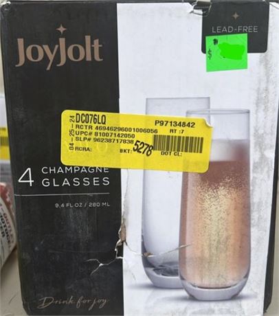 Joyjolt 4 champagne glasses