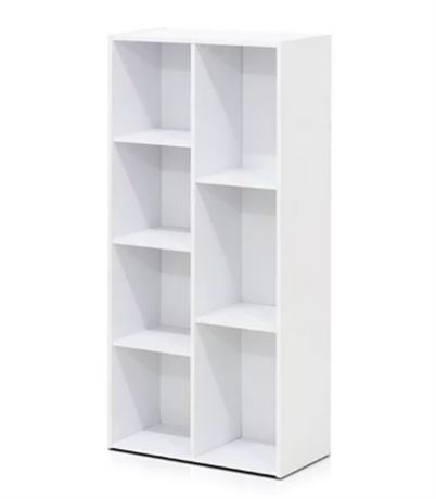 Furinno 7 Cube Open Shelf , White