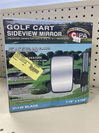 Golf Cart Sideview Mirror, 7.75"x4.125"