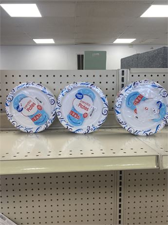 Lot of (THREE) Great Value 7" plates, 50 pack