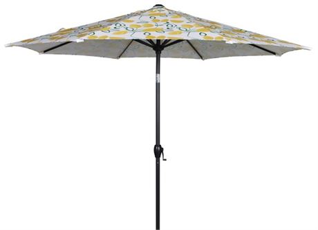 Mainstays 9 ft Round Market umbrella, lemon print