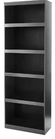 Mainstays 5 shelf bookcase, Black Oak, 72x24x12