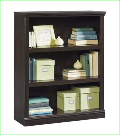 Sauder Select 3-Shelf Bookcase, Jamocha Wood Finish
