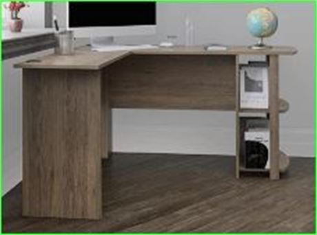 Ameriwod Home L Shaped Desk, Rustic Oak