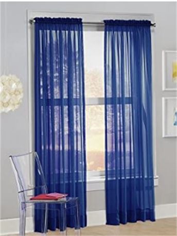 Lot of (3) No 918 Curtains, 59" x 63", Blue