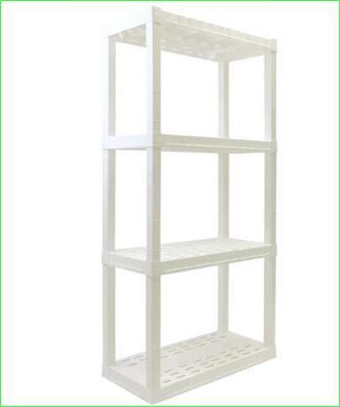 Hyper Tough 4 tier Storage Shelf, White