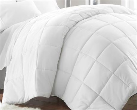 iEnjoy All-Season Down Alternative Comforter, White, TWIN/TWIN XL