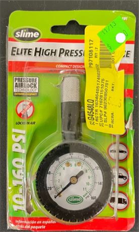 Slime Elite High Pressure Dial Tire Gauge (10-160 psi) - 20491