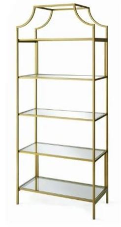 Better Homes and Gardens Nola Bookcase, gold.