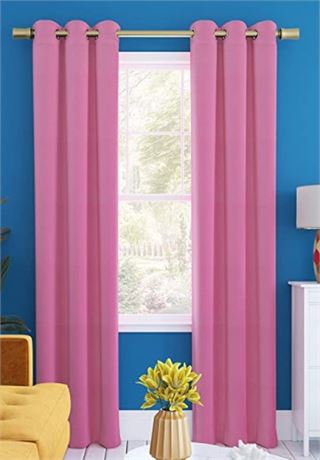 Lot of (TEN) Sun Zero Curtain Panels, 42"x63, pink