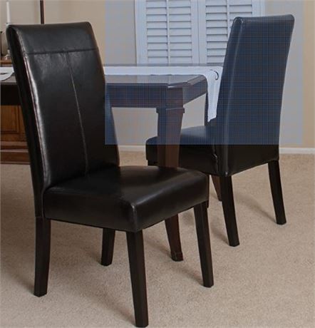 Yelite 2-pack Soft Leather Dining Chairs, Black