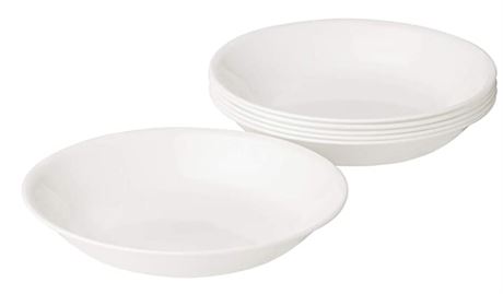 Corelle 6 piece 20 oz bowl set, Frost white