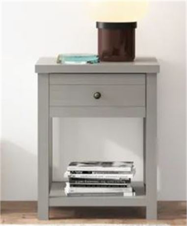 Hillsdale Essentials 1 drawer end table, weathered gray