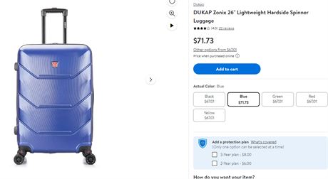 DUKAP Zonix 26in Lightweight Hardside Spinner Luggage