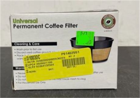 12 Cup Basket Universal Permanent Stainless Steel Coffee Filter by Cafe-Brew Co