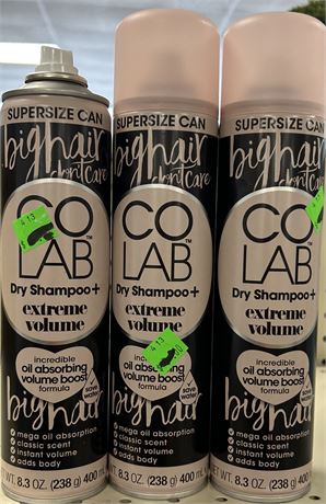 Lot of (3) Colab Dry Shampoo