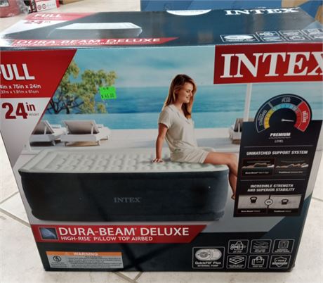 Intex 24 Dream Lux Pillow Top Dura-Beam Airbed Mattress with Internal Pump - Ful