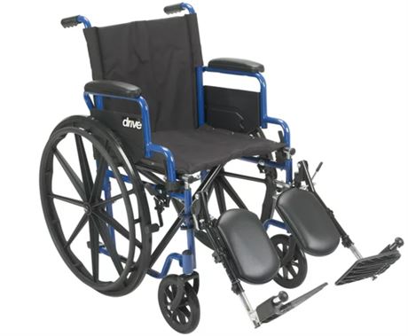 Drive Blue Streak 20'' Flip Back Wheelchair