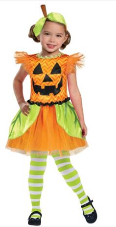 Halloween Girls Cute Pumpkin Dress Up Costume, By Way to Celebrate