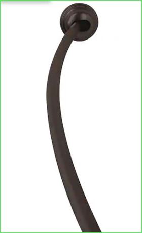 Zenna Aluminum Curved Tension Rod, Bronze