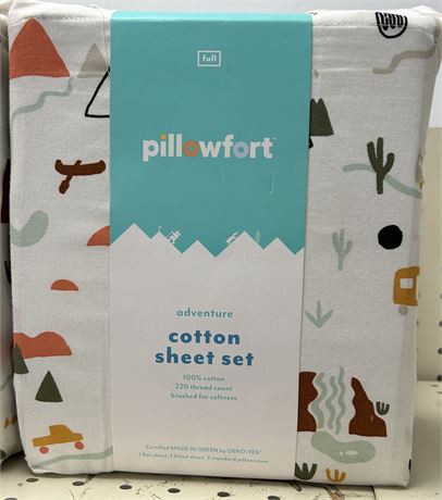Pillowfort Adventure Cotton Sheet Set, Full