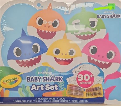 Crayola Baby Shark 90 piece art set