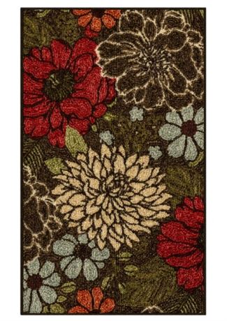 Better Homes and Gardens Sorbet Faux Hook Floral Rug, Multi-Color 30"x46"