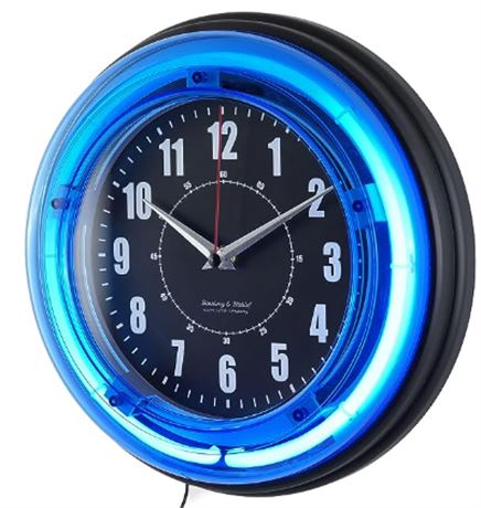 Electric Neon Clock, 11 inch