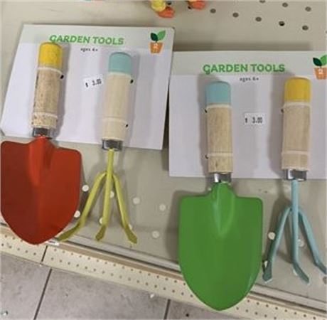 Lot of (TWO) Kids Garden Tools sets