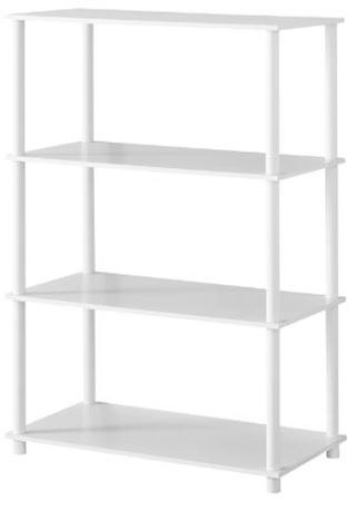 Mainstays 4 shelf Storage, White 43"x30"x15"