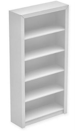 Olinda Bookcase 1.0 with 5 shelves in White, 12.20" L x 30.00" W x 71.60" H