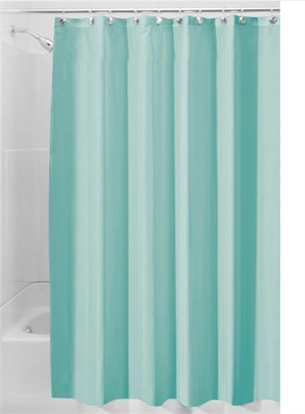 Waterproof Ultimate Shield Blue Linen Fabric Shower Curtain Liner, 70 x 72 - BHG