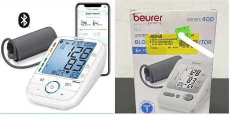 Beurer Upper Arm Blood Pressure Monitor, Large Cuff, Color Coded Results, BM26
