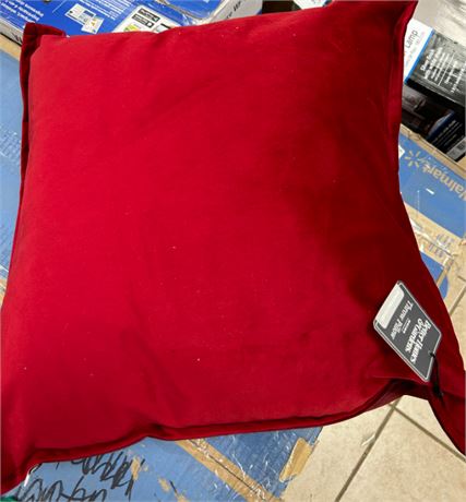BHG 20 x 20 Reversible Red Velvet Holiday Decorative Pillow