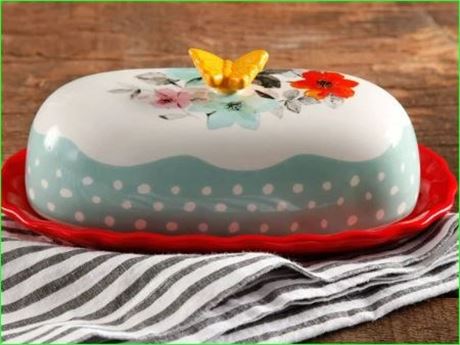 The Pioneer Woman Flea Market Floral 6.4 Butter Dish