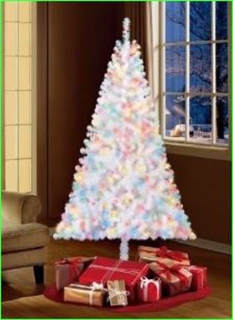 Holiday Time Prelit 300 Multicolor Madison Pine White Artificial Christmas Tree