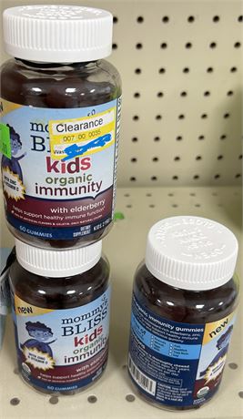 (3) Mommy's bliss Kids Organic Immunity, 60 ct