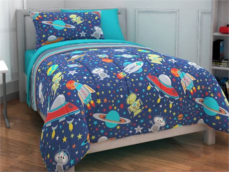 Mainstays Kids Space Ship Comforter set, twin