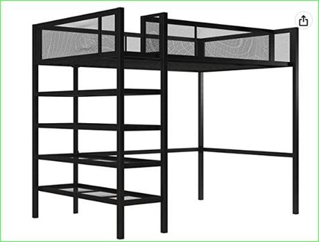 MainStays Metal Storage with Bookcase Loft Bed, T/XL