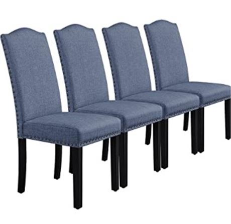 Lot of (TWO) 2- pack Yaheetech 591855 Dining Chairs, Blue