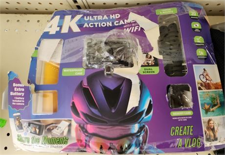 4K Ultra HD Action Camera *Package beat up but item is good