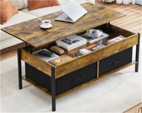 Yaheetech Modern Wood Lift Top Coffee Table w/Hidden Compartment & Storage Basic