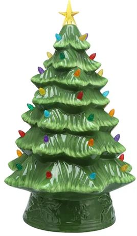 Mr. Christmas 16" Pre-Lit Ceramic Christmas Tree