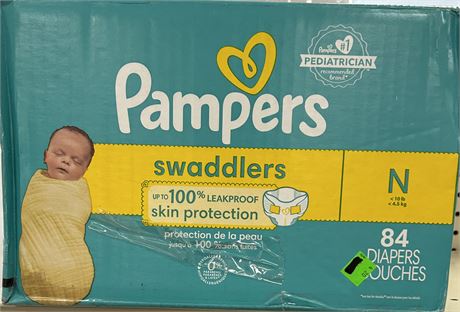 Pampers Swaddlers, Size Newborn, 84 ct