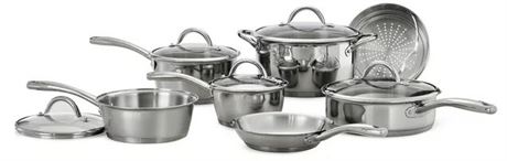 Tramontina 12 piece 18/10 Stainless Steel Tri-Ply Base Cookware Set