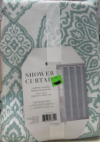 Cortina De  Bano Channing Shower Curtain, Aqua